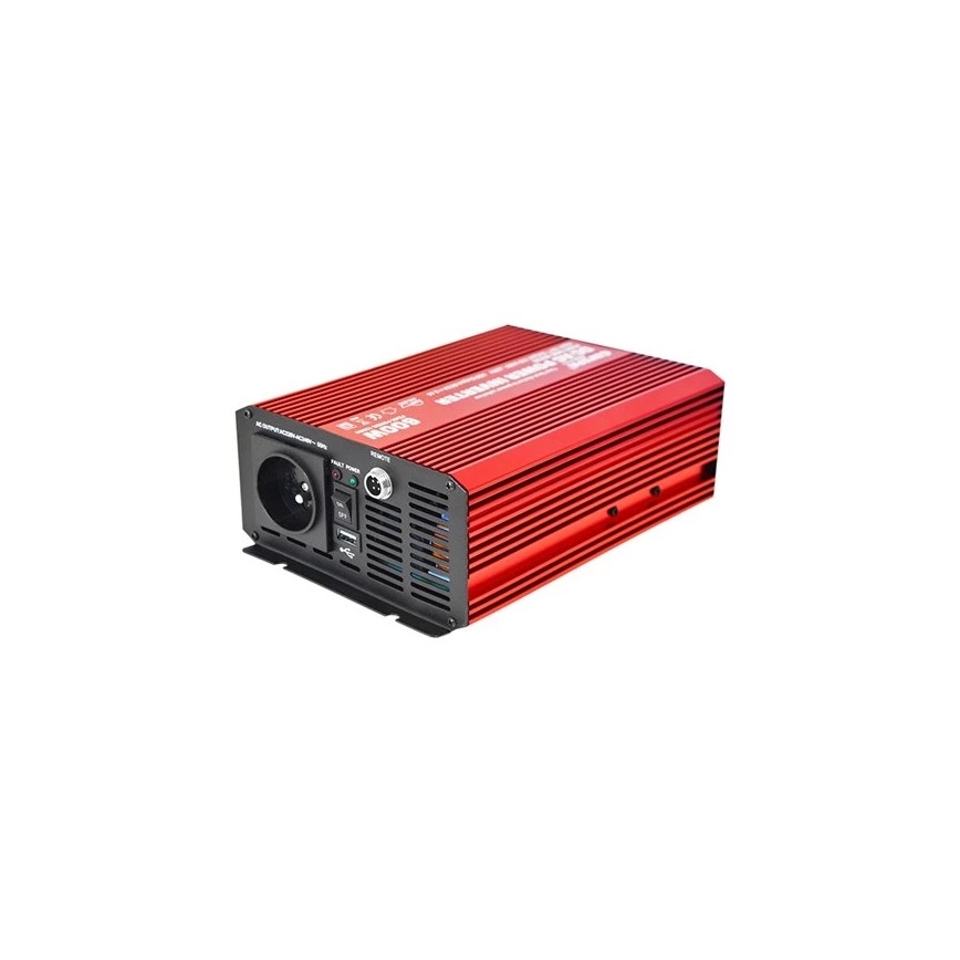 Инвертор (преобразователь напряжения) CARSPA 600W/12/230V + проводное дистанционное управление