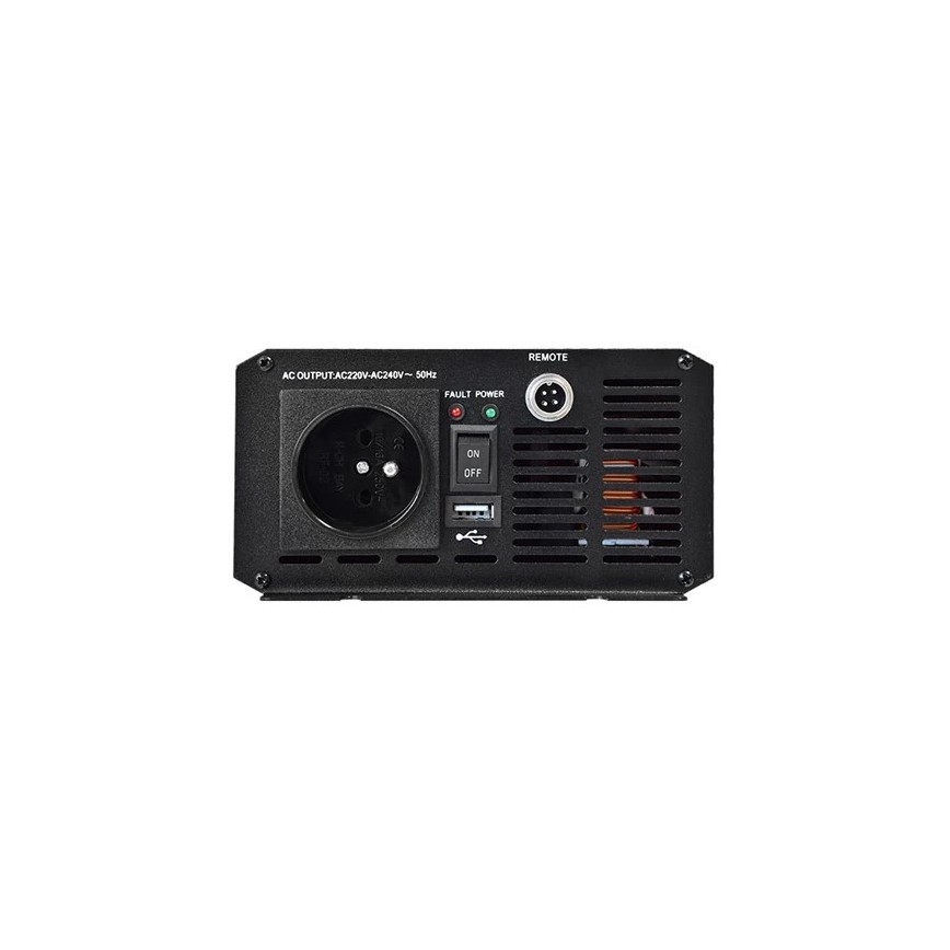 Инвертор (преобразователь напряжения) CARSPA 600W/12/230V + проводное дистанционное управление