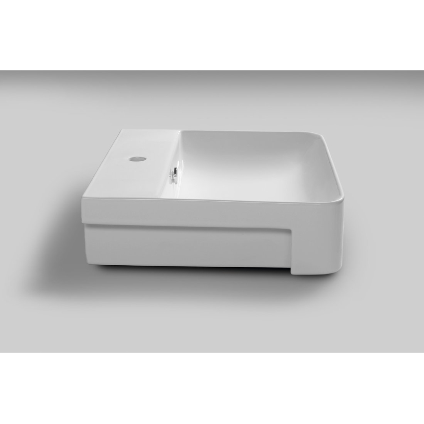 Isvea - Напіввбудований умивальник SOTT AQUA 59x49 см кераміка/білий