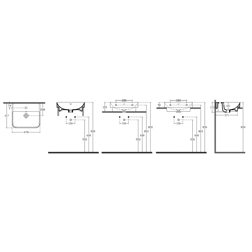 Isvea - Накладна рааковина SOTT AQUA 48x42 см, кераміка, біла