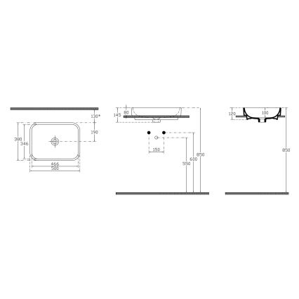 Isvea - Накладная раковина AQUA 50x38 cm керамика/белая