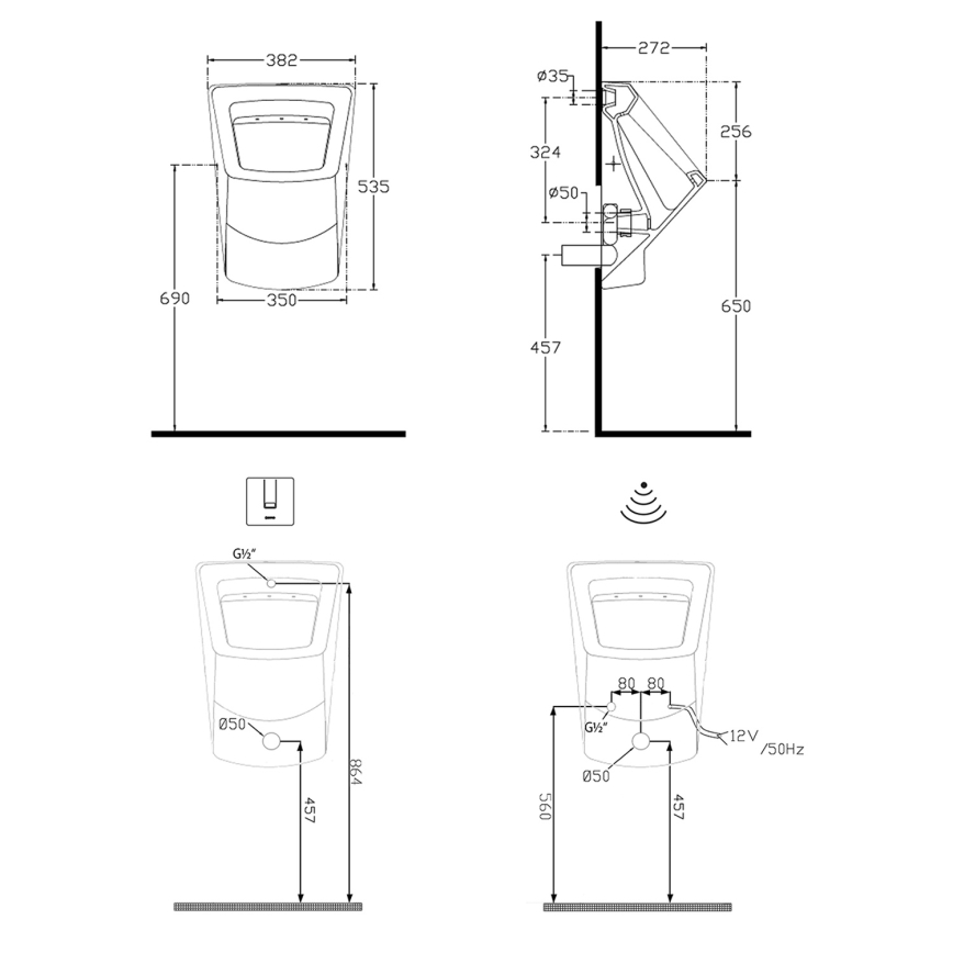 Isvea - Писсуар PURITY белый