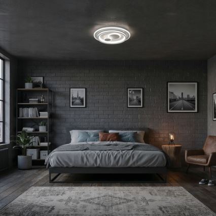 ITALUX - светодиодный диммируемый потолочный светильник PARCO LED/55W/230V 3000-6500K диаметр 50 см белый + пульт дистанционного управления