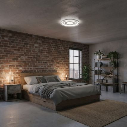 ITALUX - LED диммируемый потолочный светильник SIMNI LED/55W/230V 3000-6500K диам. 50 cm белый + пульт дистанционного управления
