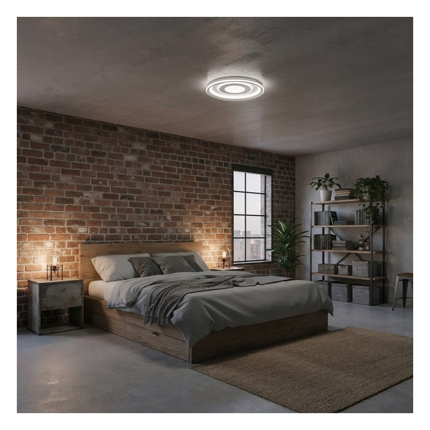 ITALUX - LED диммируемый потолочный светильник SIMNI LED/55W/230V 3000-6500K диам. 50 cm белый + пульт дистанционного управления