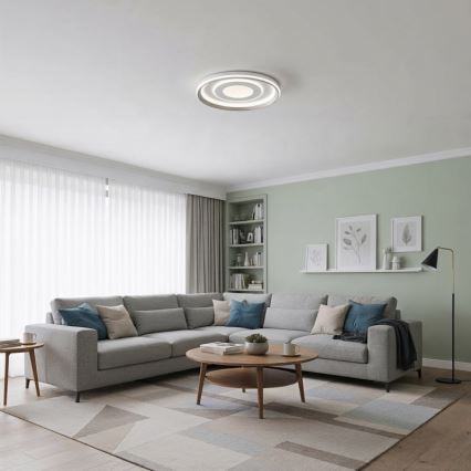 ITALUX - LED диммируемый потолочный светильник SIMNI LED/55W/230V 3000-6500K диам. 50 cm белый + пульт дистанционного управления