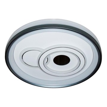 ITALUX - Диммируемый светодиодный потолочный светильник PORTA LED/40W/230V 3000-6500K, диаметр 50 см, чёрный, в комплекте пульт дистанционного управления