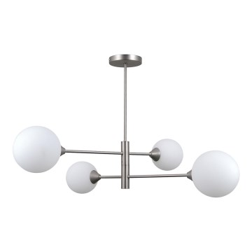 ITALUX - Люстра на стрижні EVORA 4xG9/5W/230V нікель