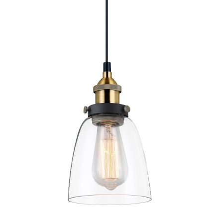 ITALUX - Подвесная люстра FRANCIS 1xE27/40W/230V черный/золотистый