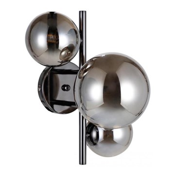 ITALUX - Настінний світильник CANELLO 3xG9/5W/230V чорний