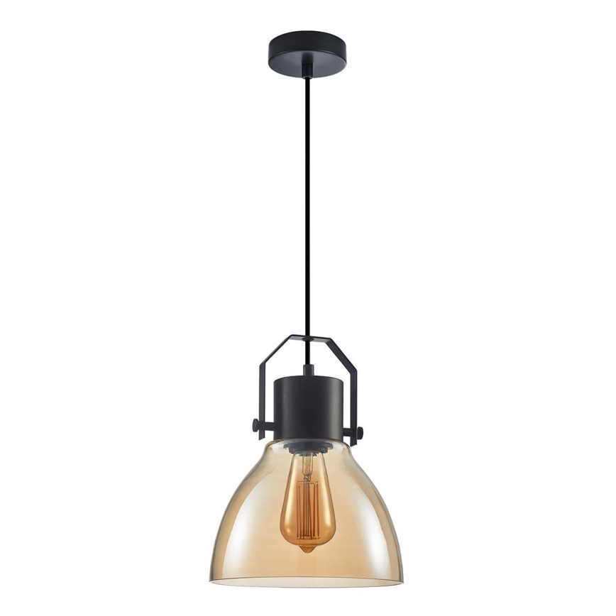 ITALUX - Підвісна люстра DARLENA 1xE27/40W/230V чорний/коричневий