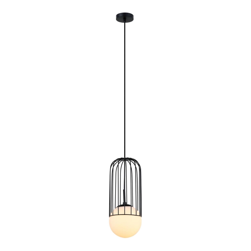 ITALUX - Підвісна люстра MATTY 1xE27/40W/230V діаметр 15 см чорний