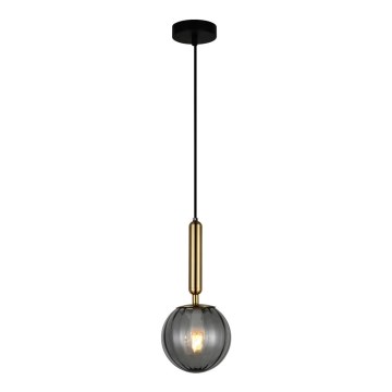 ITALUX - Підвісна люстра RAVENA 1xE27/5W/230V чорний/латунь