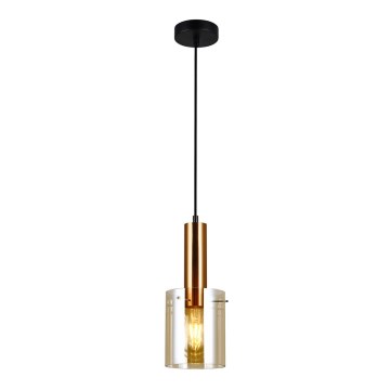 ITALUX - Підвісна люстра SARDO 1xE27/40W/230V чорний/латунь