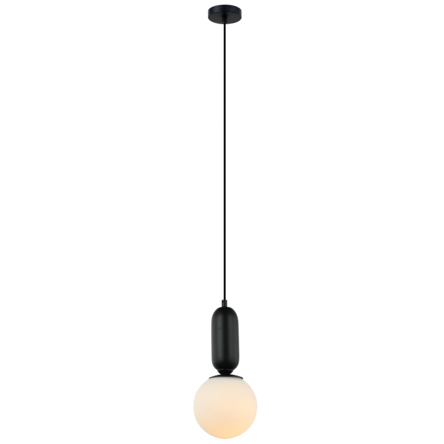 ITALUX - Подвесная люстра ALDEVA 1xE27/40W/230V диаметр 15 см черный