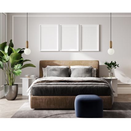 ITALUX - Підвісна люстра ALDEVA 1xE27/40W/230V діаметр 15 см бронза