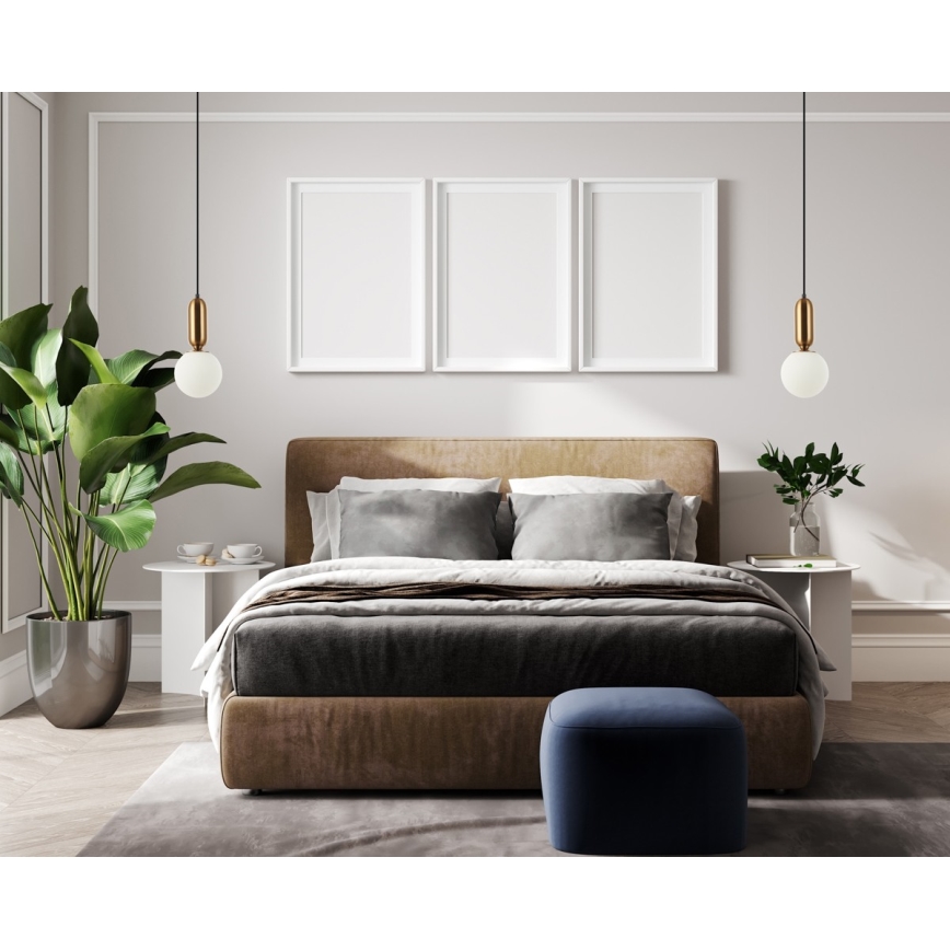 ITALUX - Підвісна люстра ALDEVA 1xE27/40W/230V діаметр 15 см бронза