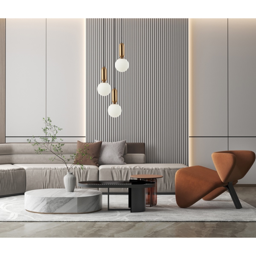 ITALUX - Люстра на тросе ALDEVA 3xE27/40W/230V черный/бронза