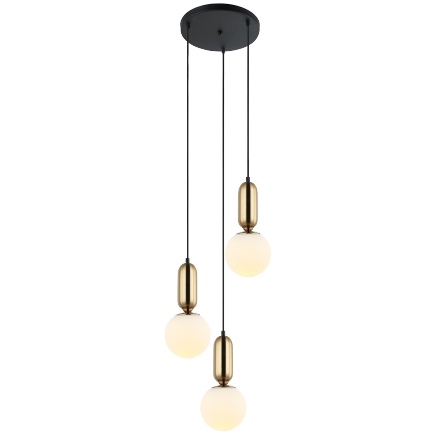 ITALUX - Люстра на тросе ALDEVA 3xE27/40W/230V черный/бронза
