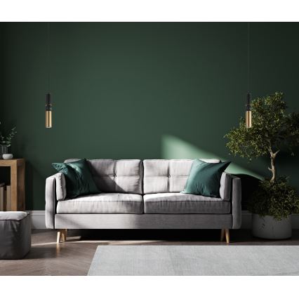 ITALUX - Підвісна люстра ISIDORA 1xGU10/25W/230V чорний/бронза