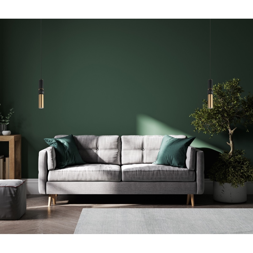 ITALUX - Підвісна люстра ISIDORA 1xGU10/25W/230V чорний/бронза