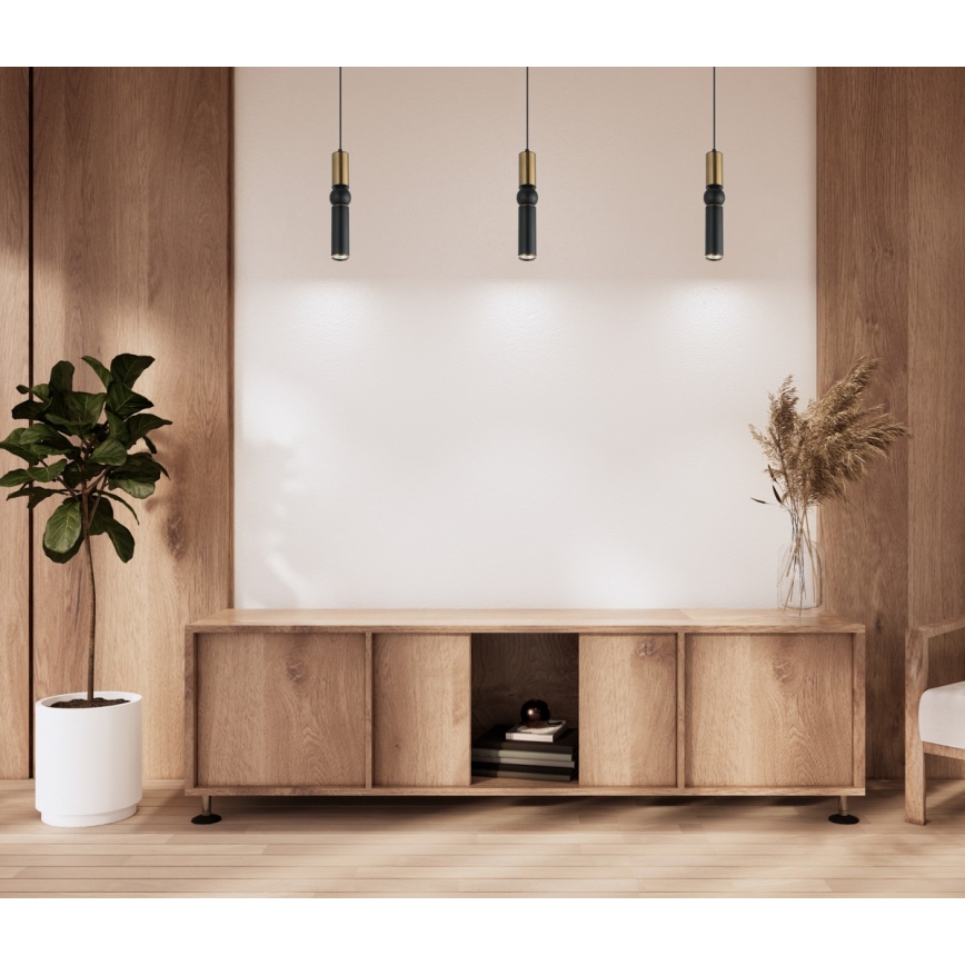 ITALUX - Підвісна люстра ISIDORA 1xGU10/25W/230V чорний/бронза