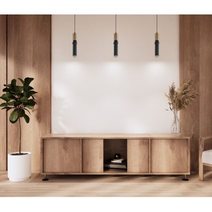 ITALUX - Подвесная люстра ISIDORA 1xGU10/25W/230V черный/бронзовый