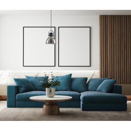 ITALUX - Подвесная люстра DARLENA 1xE27/40W/230V черный