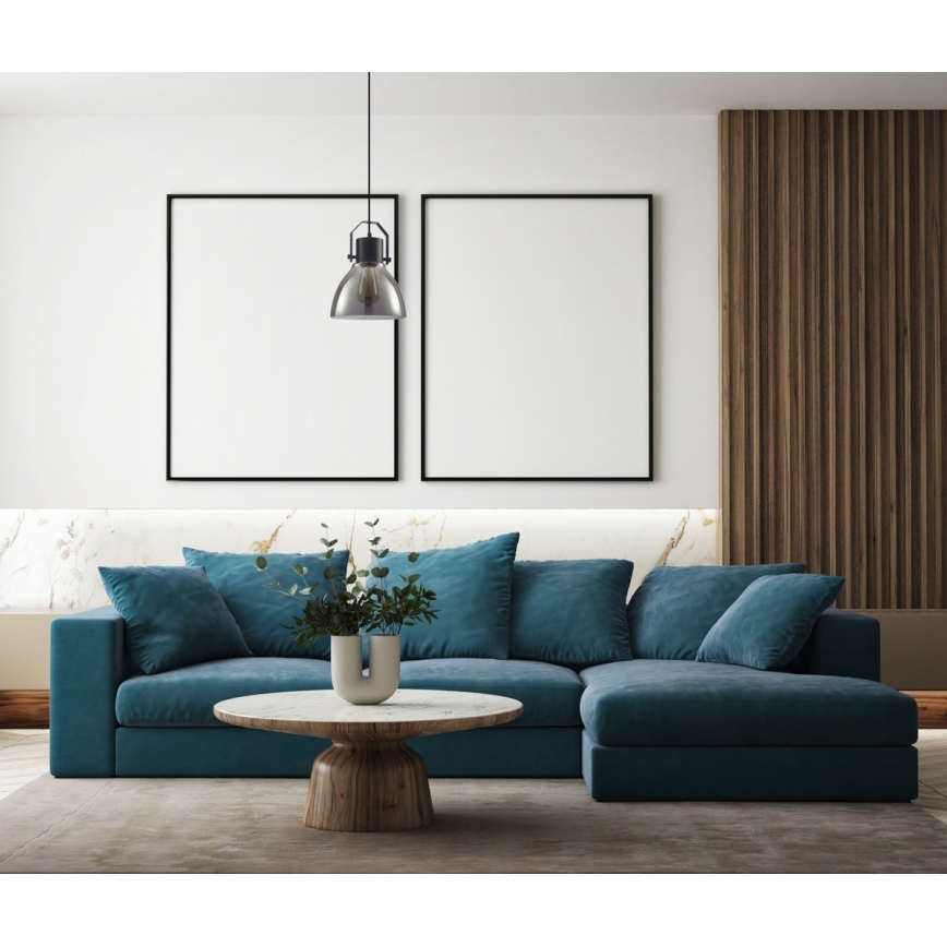 ITALUX - Подвесная люстра DARLENA 1xE27/40W/230V черный