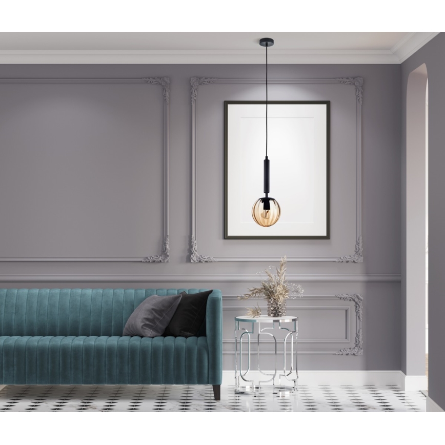 ITALUX - Подвесная люстра RAVENA 1xE27/10W/230V черный