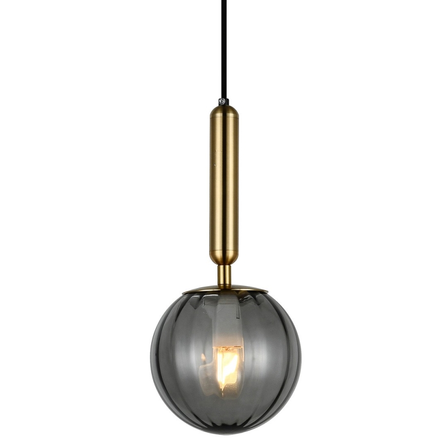 ITALUX - Підвісна люстра RAVENA 1xE27/5W/230V чорний/латунь