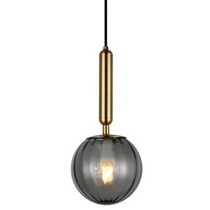 ITALUX - Подвесная люстра RAVENA 1xE27/5W/230V черный/латунь