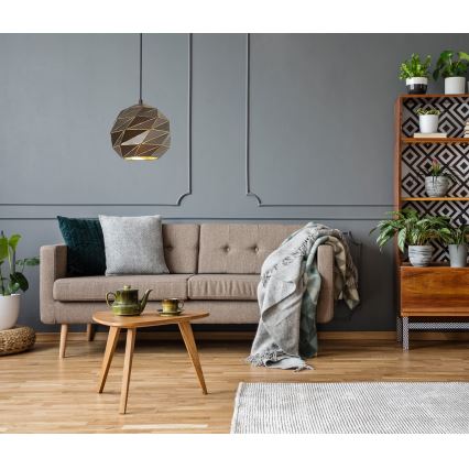 ITALUX - Підвісна люстра PALERMO 1xE27/40W/230V діаметр 32 см антрацит