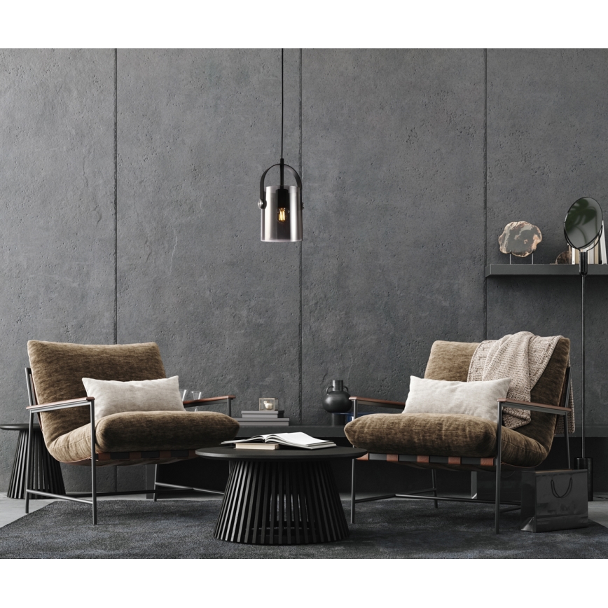 ITALUX - Подвесная люстра NANESMA 1xE27/40W/230V черный