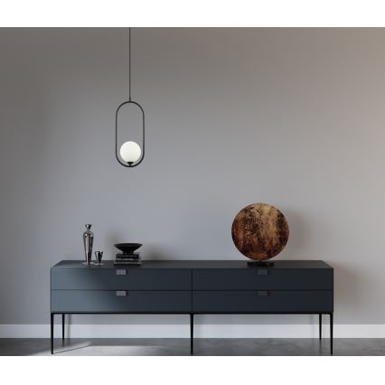 ITALUX - Люстра на тросі LUPUS 1xG9/25W/230V чорна