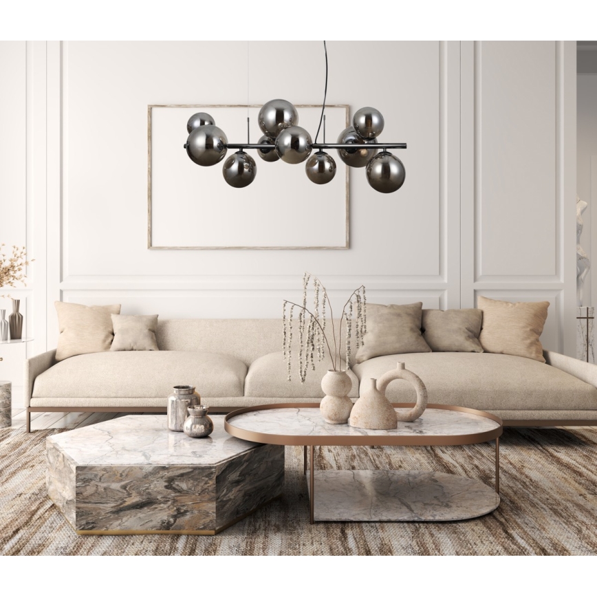 ITALUX - Подвесная люстра CANELLO 10xG9/5W/230V черный