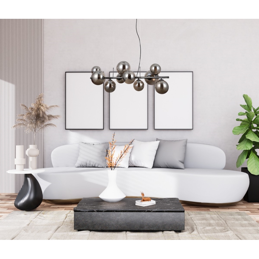 ITALUX - Подвесная люстра CANELLO 10xG9/5W/230V черный