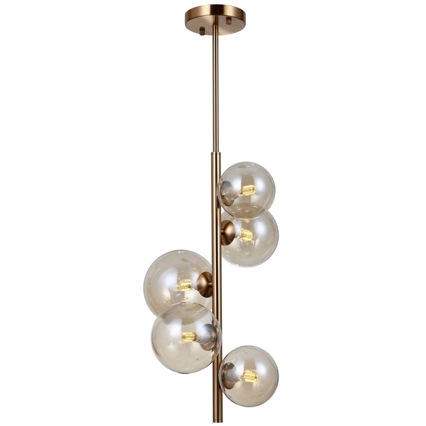 ITALUX - Люстра на стрижні CANELLO 5xG9/5W/230V латунь