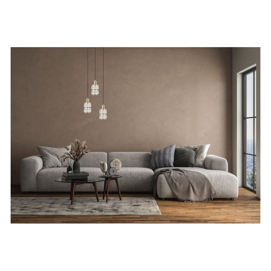 ITALUX - Люстра на тросе ALMA 3xE27/40W/230V золотая