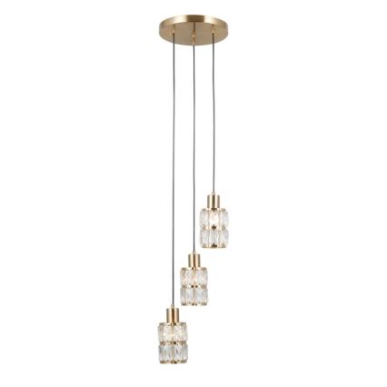 ITALUX - Люстра на тросе ALMA 3xE27/40W/230V золотая