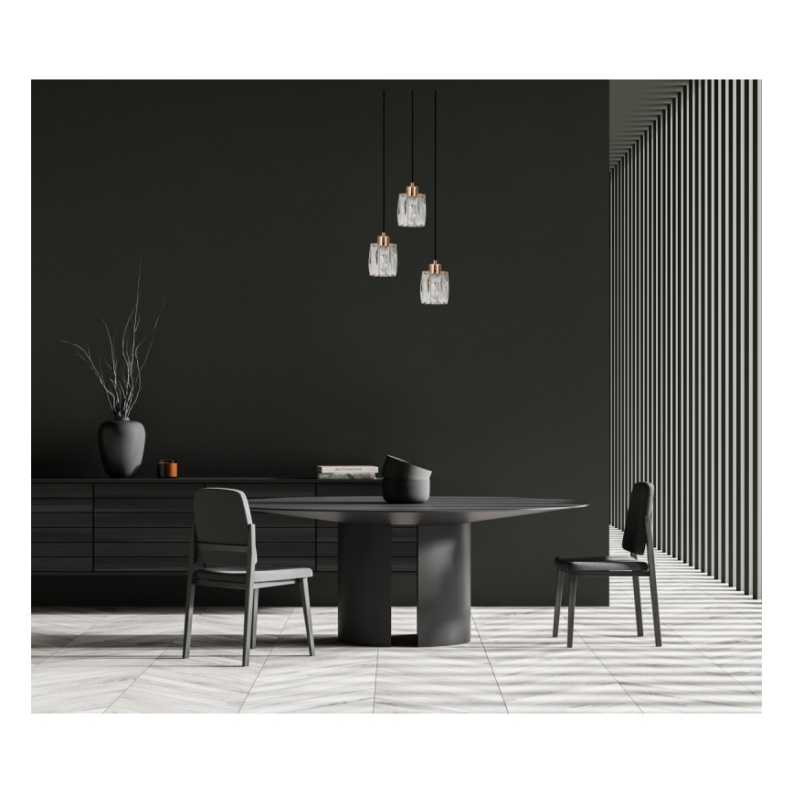ITALUX - Подвесная люстра TORNO на тросе 3xE14/40W/230V черный/золотой