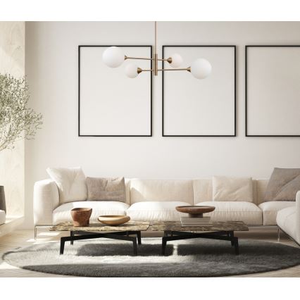 ITALUX - Люстра на стрижні EVORA 4xG9/5W/230V латунь