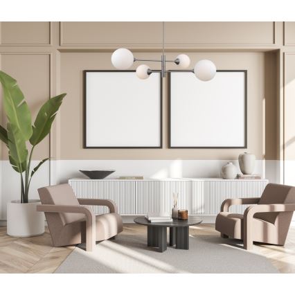 ITALUX - Люстра на стрижні EVORA 4xG9/5W/230V нікель