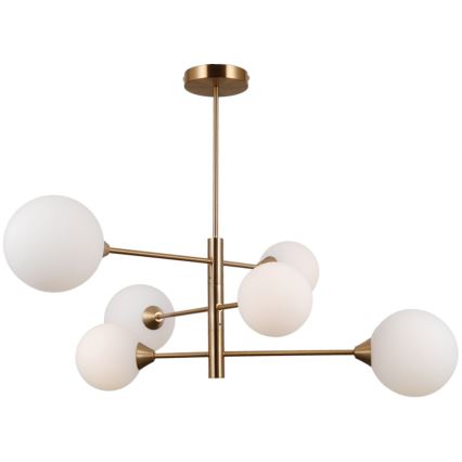 ITALUX - Люстра на стрижні EVORA 6xG9/5W/230V латунь