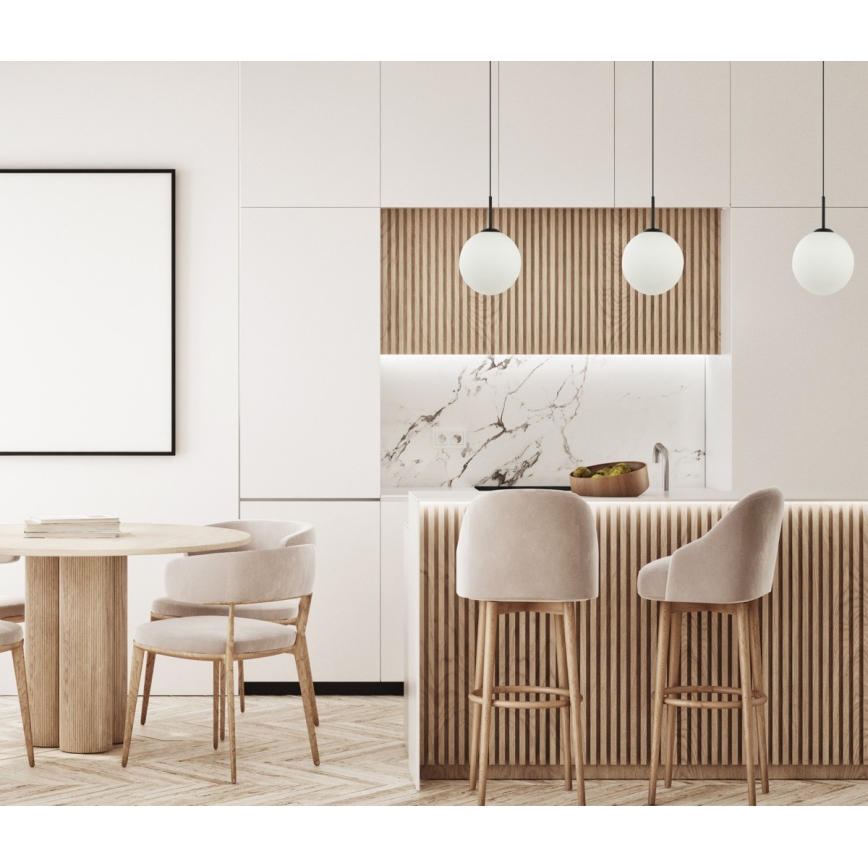 ITALUX - Підвісна люстра DEORE 1xE27/40W/230V діаметр 30 см чорний