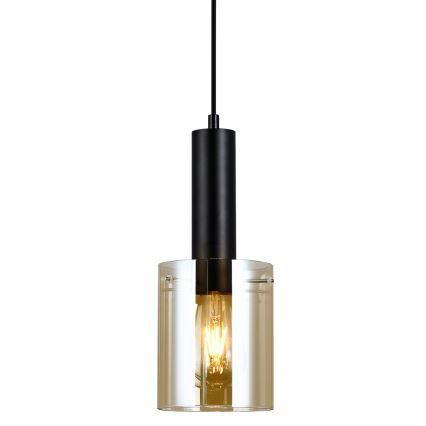 ITALUX - Підвісна люстра SARDO 1xE27/40W/230V чорний/золотий