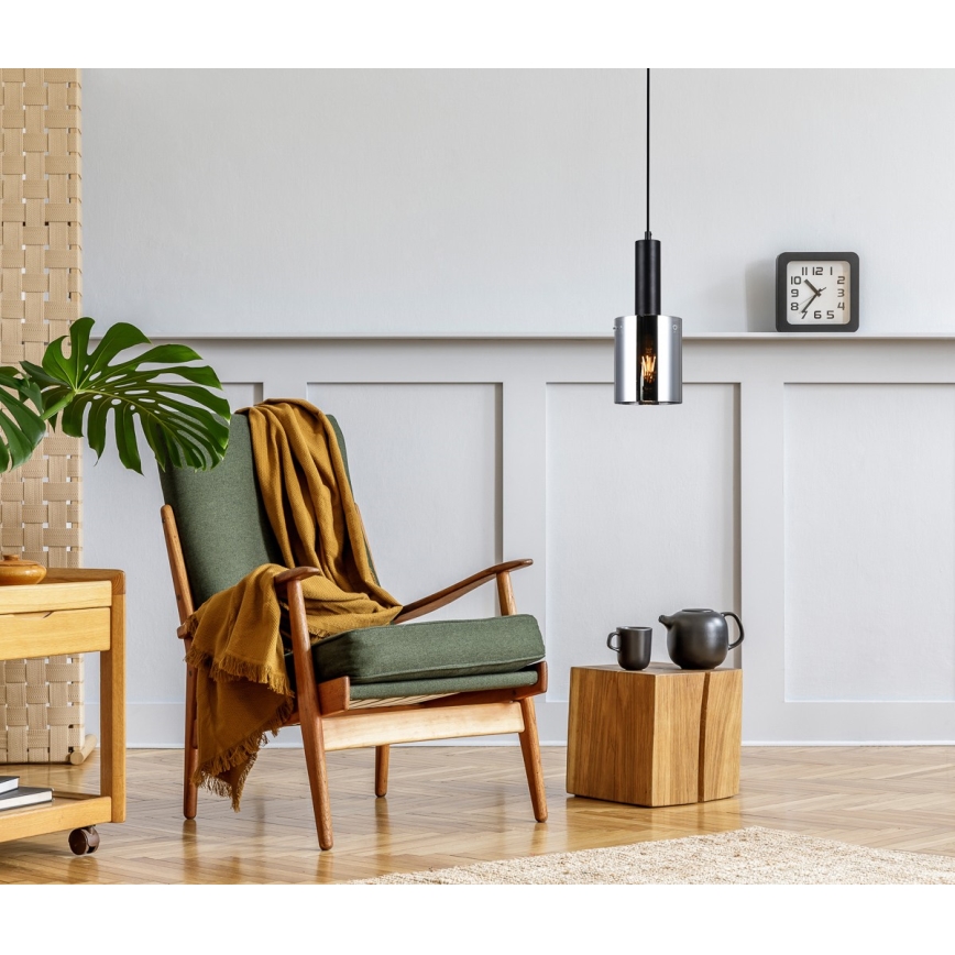 ITALUX - Подвесная люстра SARDO 1xE27/40W/230V черный