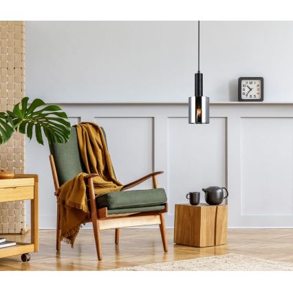 ITALUX - Подвесная люстра SARDO 1xE27/40W/230V черный