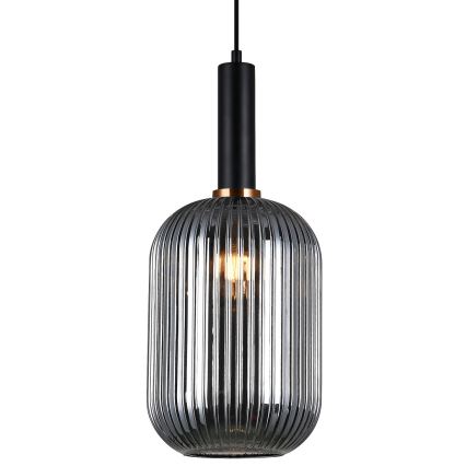 ITALUX - Люстра на тросі ANTIOLA 1xE27/40W/230V діам. 20 см чорна