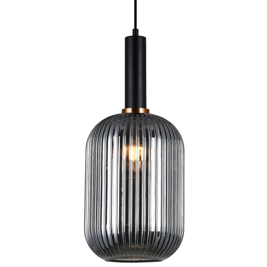 ITALUX - Підвісна люстра ANTIOLA 1xE27/40W/230V діаметр 20 см чорний